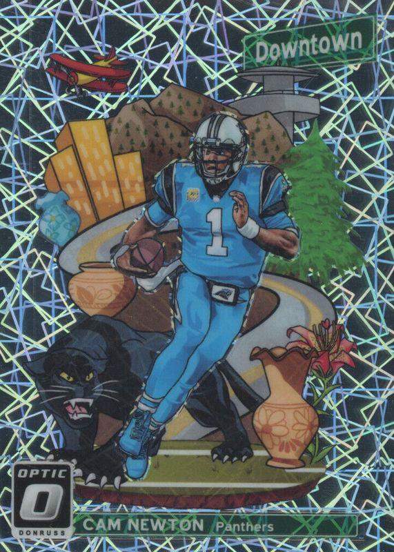 2018 Donruss Optic Downtown Cam Newton #DT-9 card