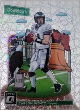 2018 Donruss Optic Downtown Carson Wentz #DT-10 card