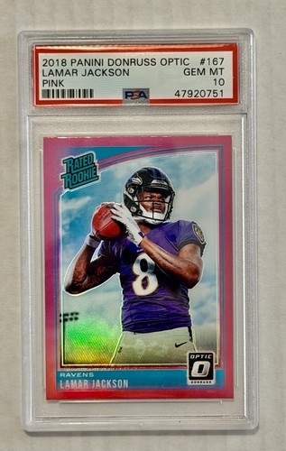 2018 Donruss Optic Lamar Jackson [Pink] #167 card