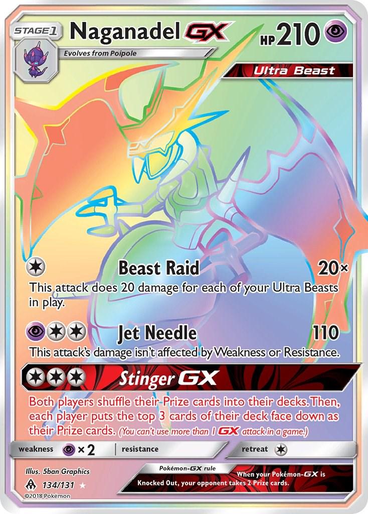 2018 Forbidden Light Naganadel-GX #134 card