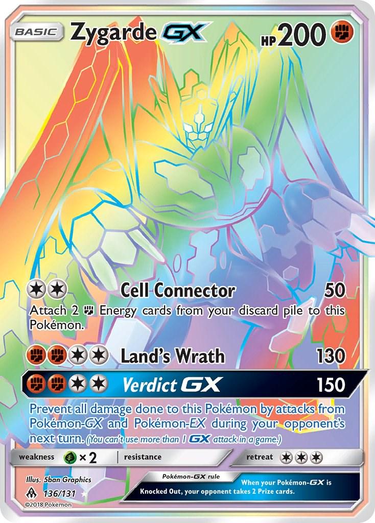 2018 Forbidden Light Zygarde-GX #136 card