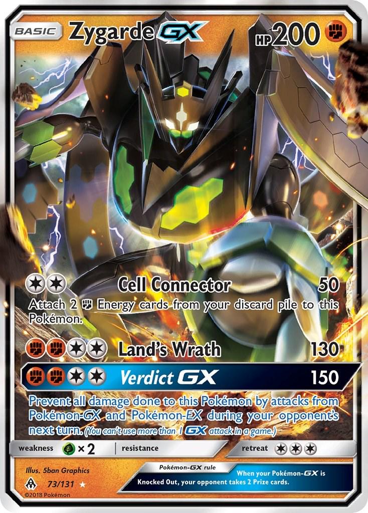 2018 Forbidden Light Zygarde-GX #73 card
