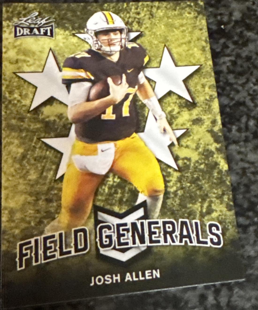 2018 Leaf Draft Field Generals Josh Allen #FG-3 card