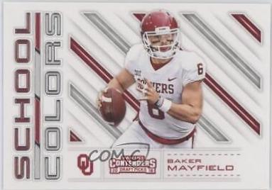2018 Panini Contenders Draft Picks School Colors Baker Mayfield #16 card