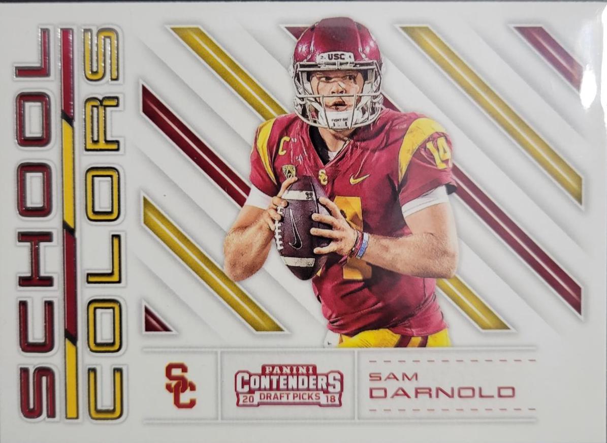 2018 Panini Contenders Draft Picks School Colors Sam Darnold #1 card