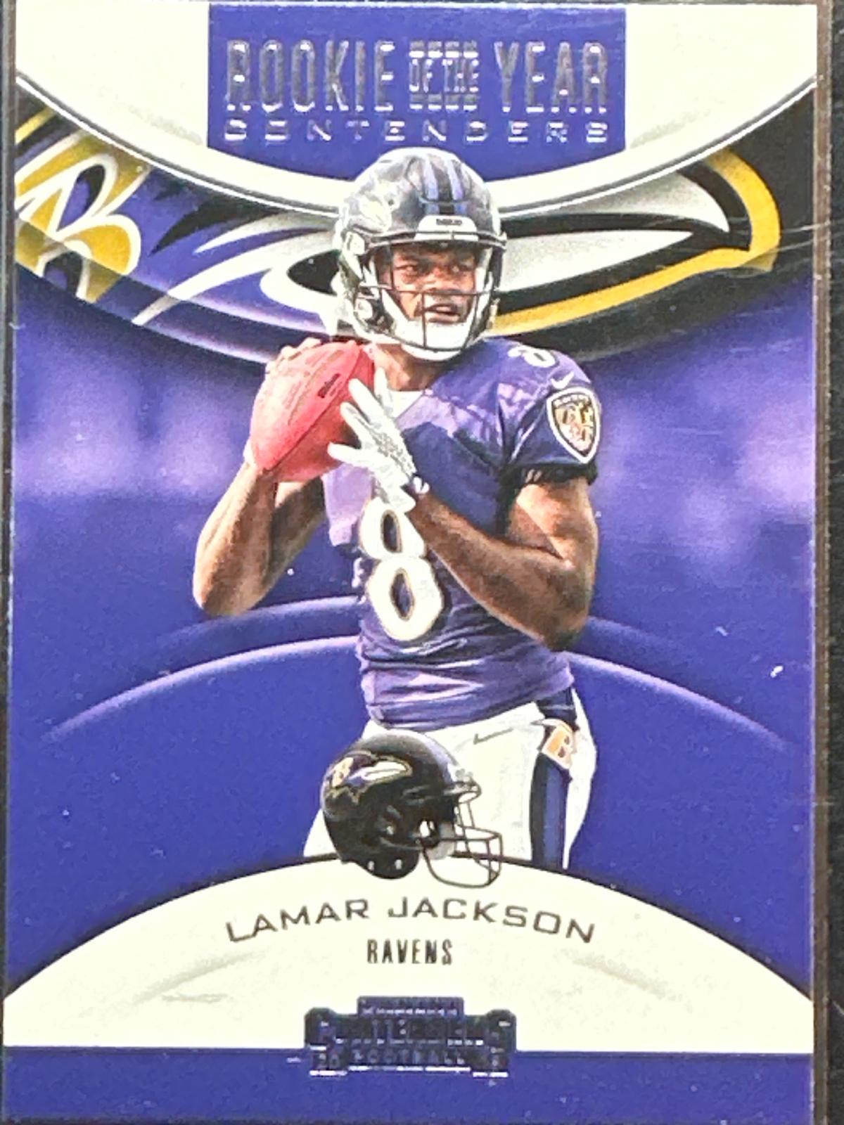 2018 Panini Contenders Rookie of the Year Lamar Jackson #RYA-LJ card