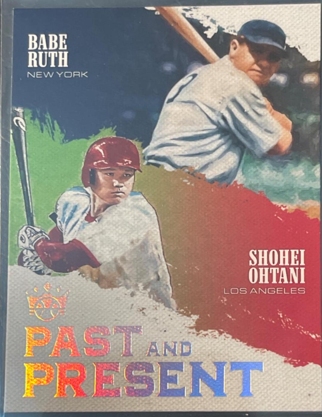 2018 Panini Diamond Kings Past & Present Babe Ruth / Shohei Ohtani #PP10 card