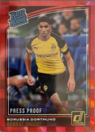 2018 Panini Donruss Achraf Hakimi [Press Proof Red] #181 card