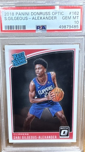 2018 Panini Donruss Optic Shai Gilgeous-Alexander #162 card