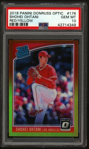2018 Panini Donruss Optic Shohei Ohtani [Red, Yellow] #176 card