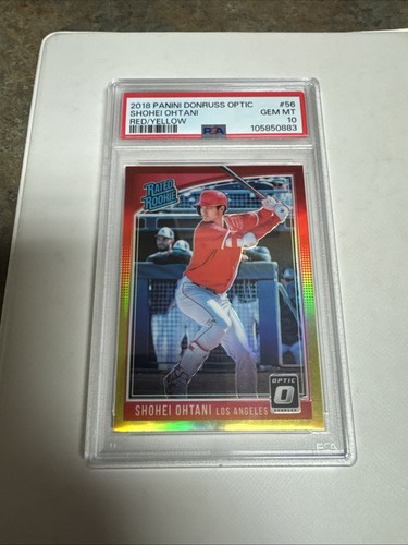 2018 Panini Donruss Optic Shohei Ohtani [Red, Yellow] #56 card
