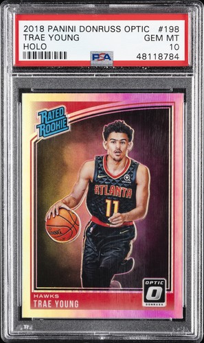 2018 Panini Donruss Optic Trae Young [Holo] #198 card