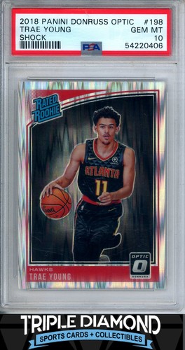 2018 Panini Donruss Optic Trae Young [Shock] #198 card