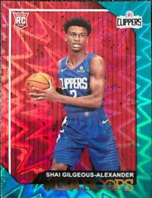 2018 Panini Hoops Shai Gilgeous-Alexander [Teal Explosion] #262 card