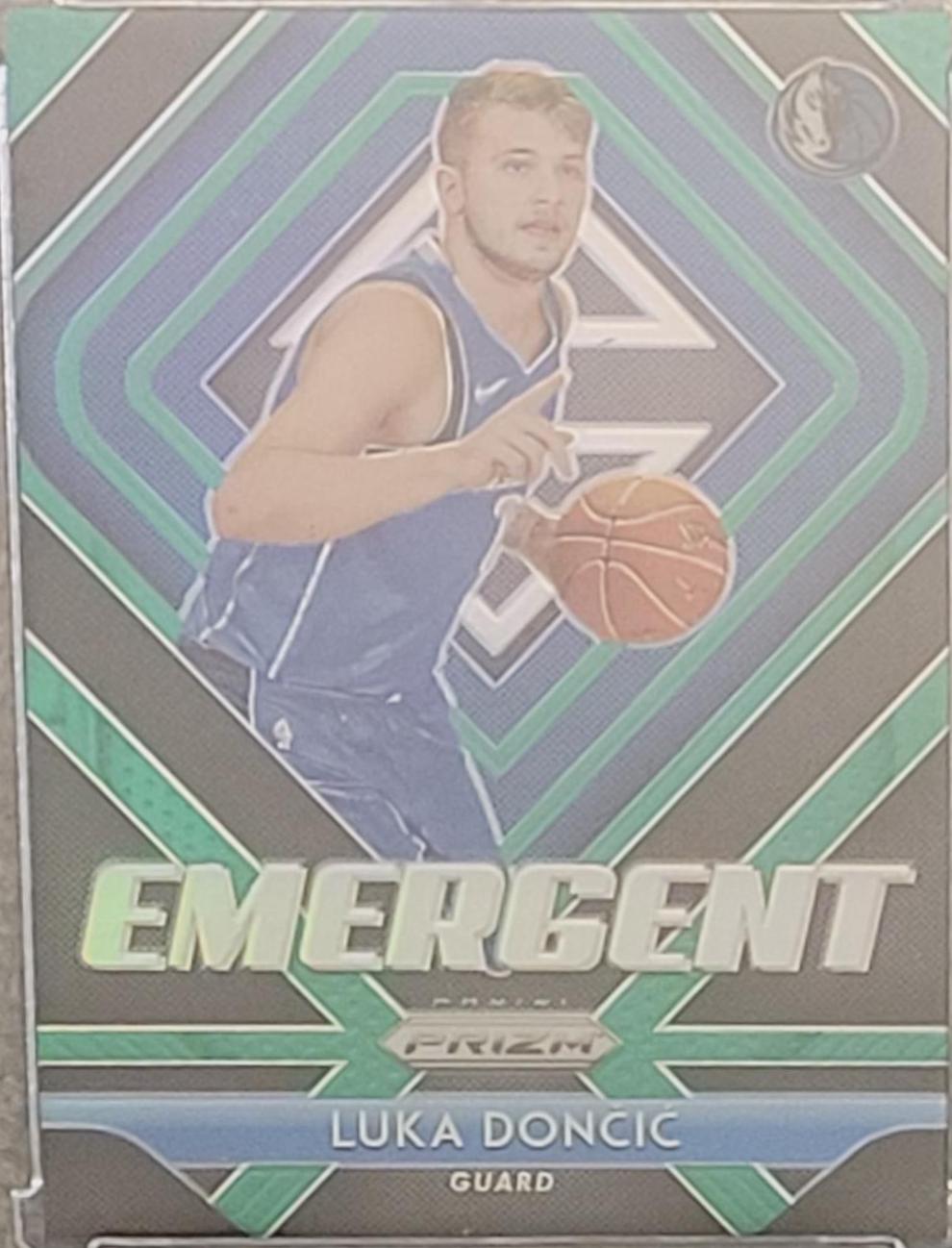 2018 Panini Prizm Emergent Luka Doncic [Green Prizm] #3 card