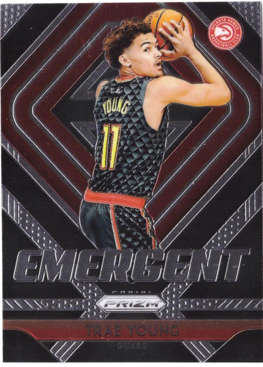 2018 Panini Prizm Emergent Trae Young [Silver Prizm] #5 card