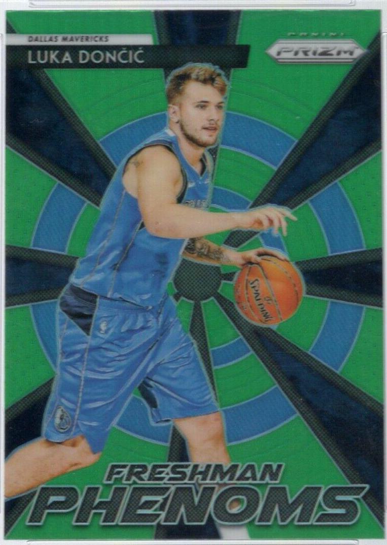 2018 Panini Prizm Freshman Phenoms Luka Doncic [Green Prizm] #23 card