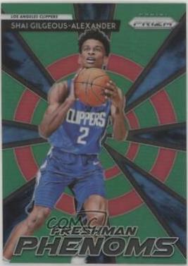 2018 Panini Prizm Freshman Phenoms Shai Gilgeous Alexander [Green Prizm] #15 card