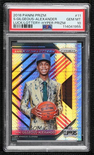 2018 Panini Prizm Luck of the Lottery Shai Gilgeous Alexander [Hyper] #11 card