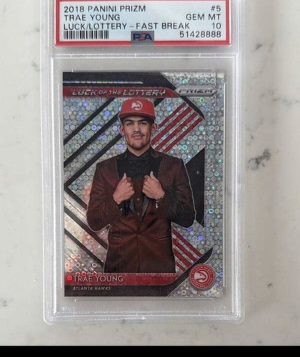 2018 Panini Prizm Luck of the Lottery Trae Young [Fast Break] #5 card