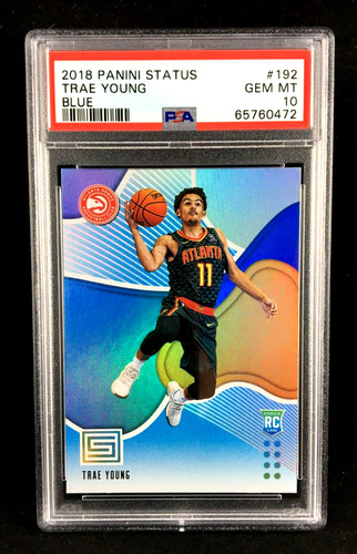 2018 Panini Status Trae Young [Blue] #192 card