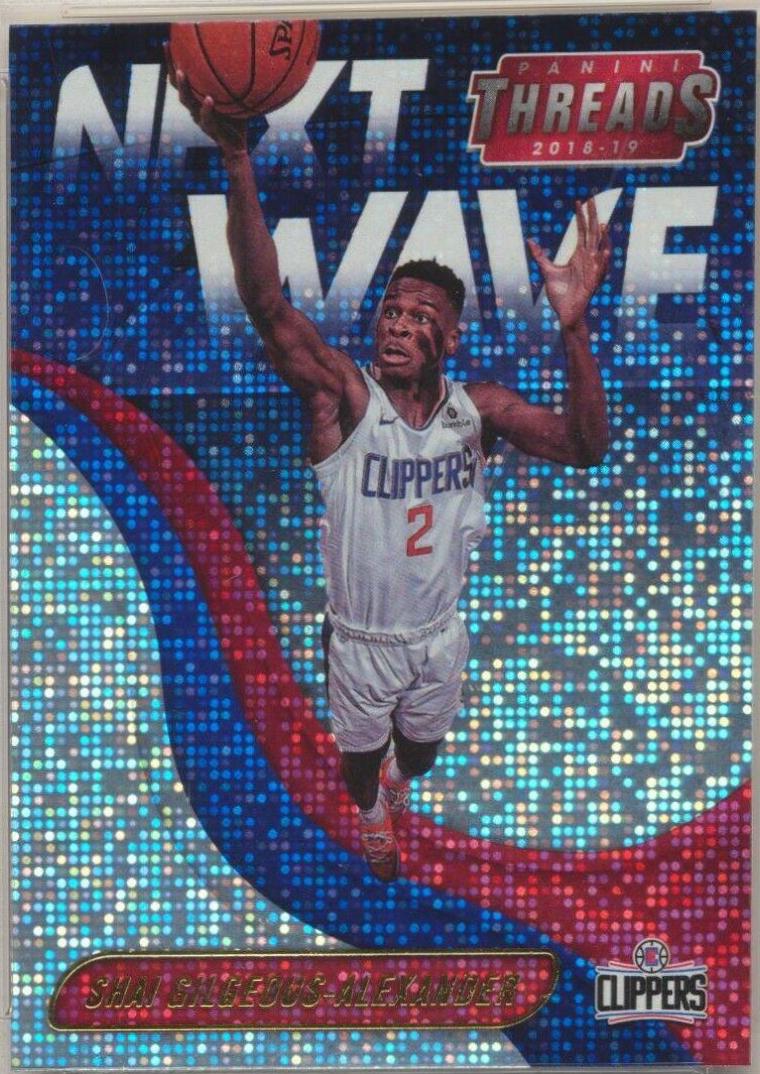 2018 Panini Threads Next Wave Shai Gilgeous Alexander [Dazzle] #8 card