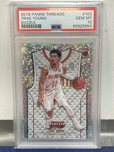 2018 Panini Threads Trae Young [Dazzle] #103 card