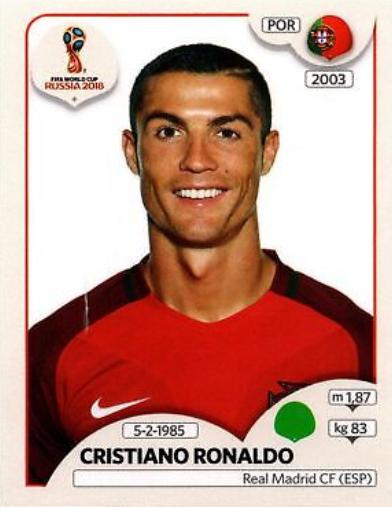 2018 Panini World Cup Stickers Cristiano Ronaldo [Pink Back] #118 card