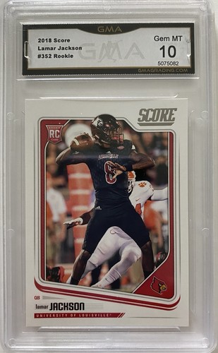 2018 Score Lamar Jackson #352 card