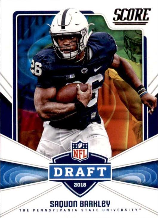2018 Score NFL Draft Saquon Barkley #6 card