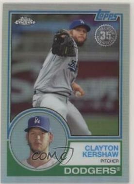 2018 Topps Chrome 1983 Clayton Kershaw #83T-24 card