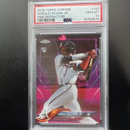 2018 Topps Chrome Ronald Acuna Jr. [Pink Refractor] #193 card