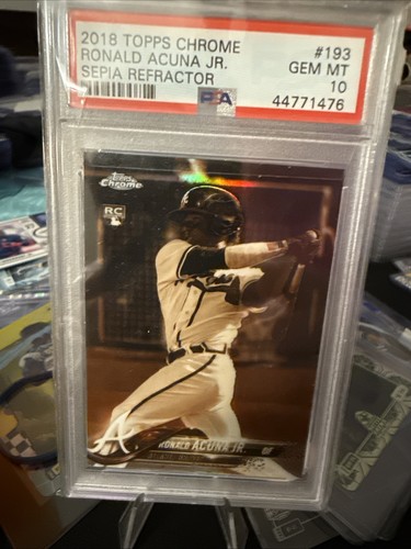 2018 Topps Chrome Ronald Acuna Jr. [Sepia Refractor] #193 card