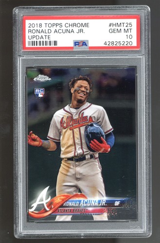 2018 Topps Chrome Update Ronald Acuna Jr. #HMT25 card