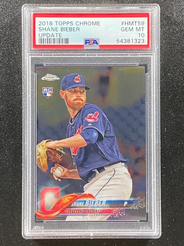 2018 Topps Chrome Update Shane Bieber #HMT59 card