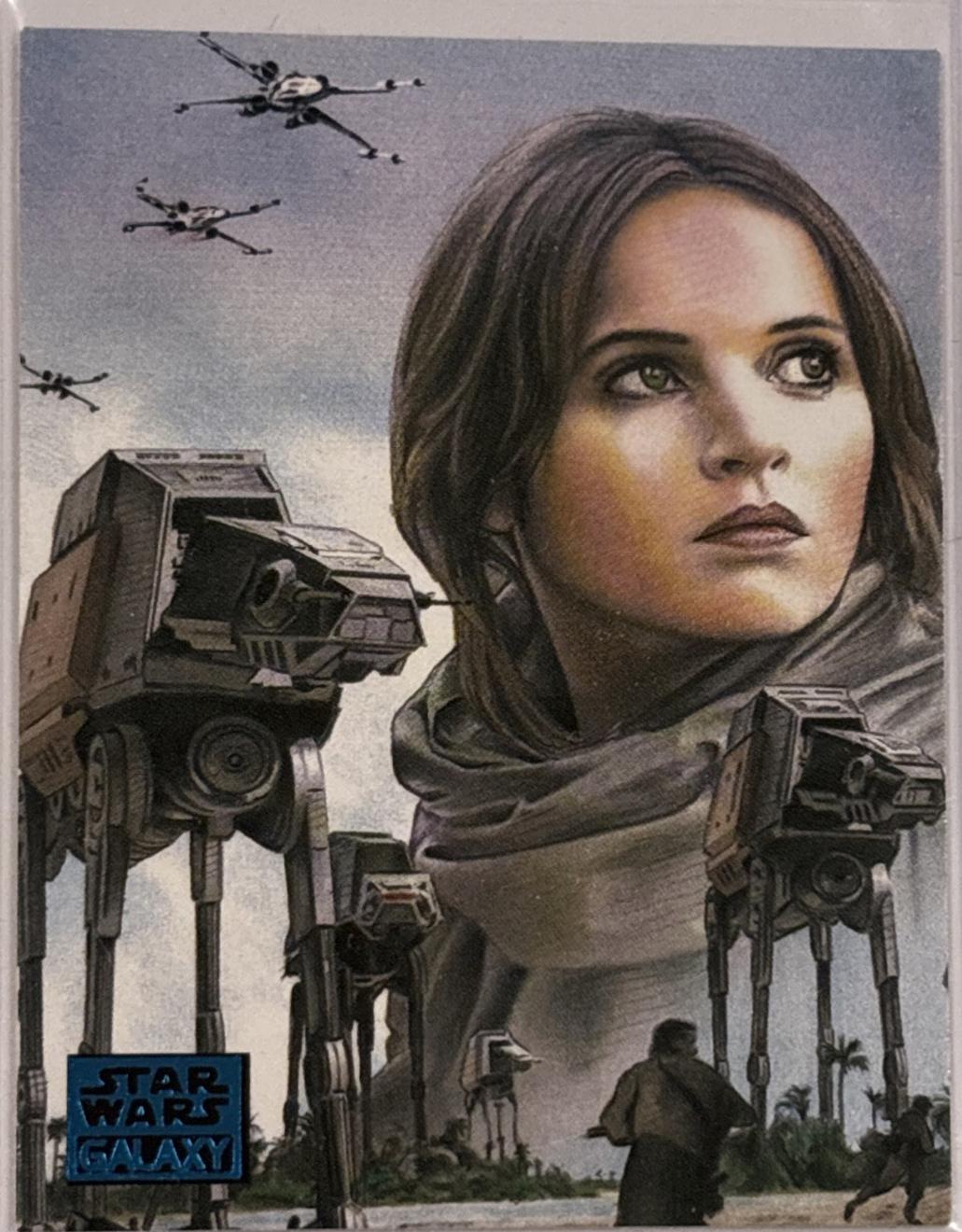 2018 Topps Galaxy Stardust on Scarif [Blue] #49 card