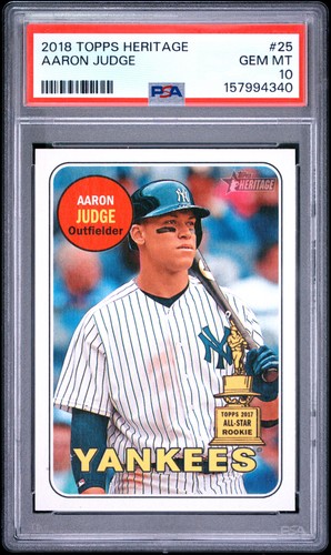 2018 Topps Heritage Aaron Judge [RC Cup Error] #25 card
