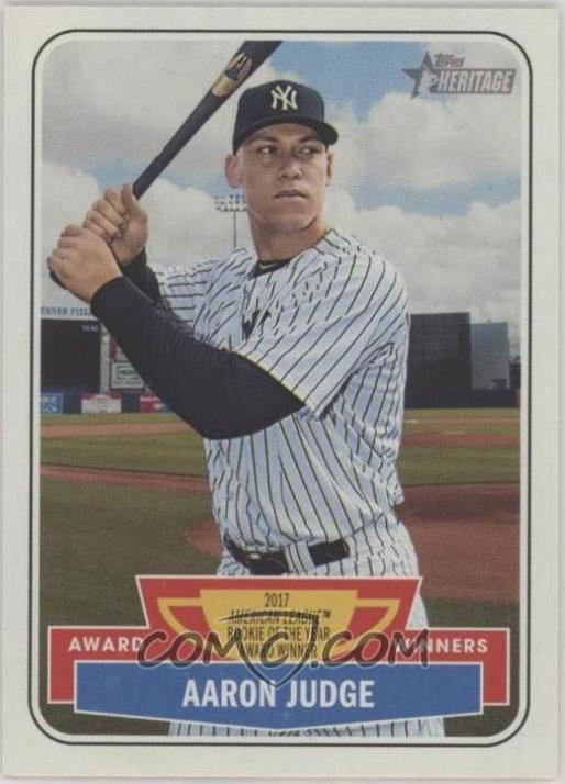 2018 Topps Heritage Award Winners Aaron Judge #AW-5 card