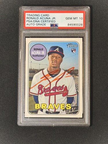 2018 Topps Heritage Ronald Acuna Jr. #580 card