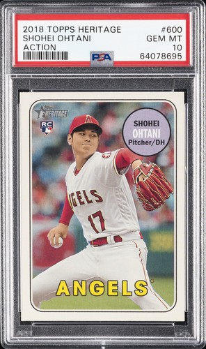 2018 Topps Heritage Shohei Ohtani [Action Variation] #600 card