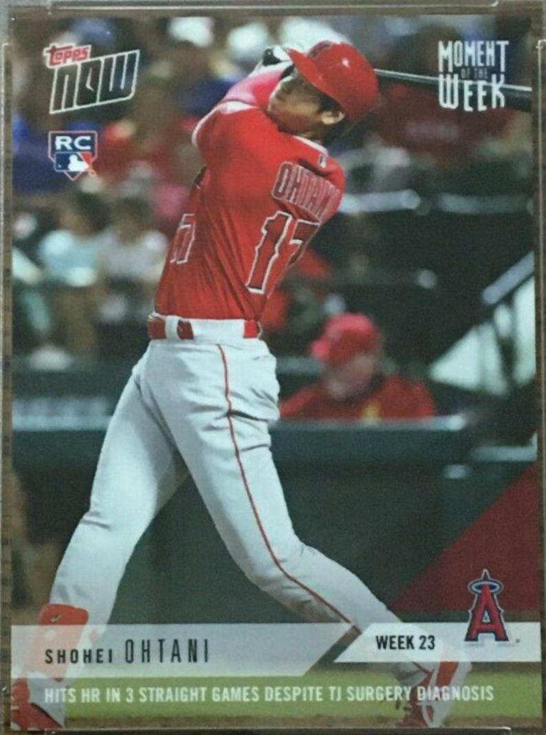 2018 Topps Now Moment of the Week Shohei Ohtani #MOW23 card