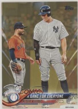 2018 Topps Update Aaron Judge / Jose Altuve [Gold] #US79 card