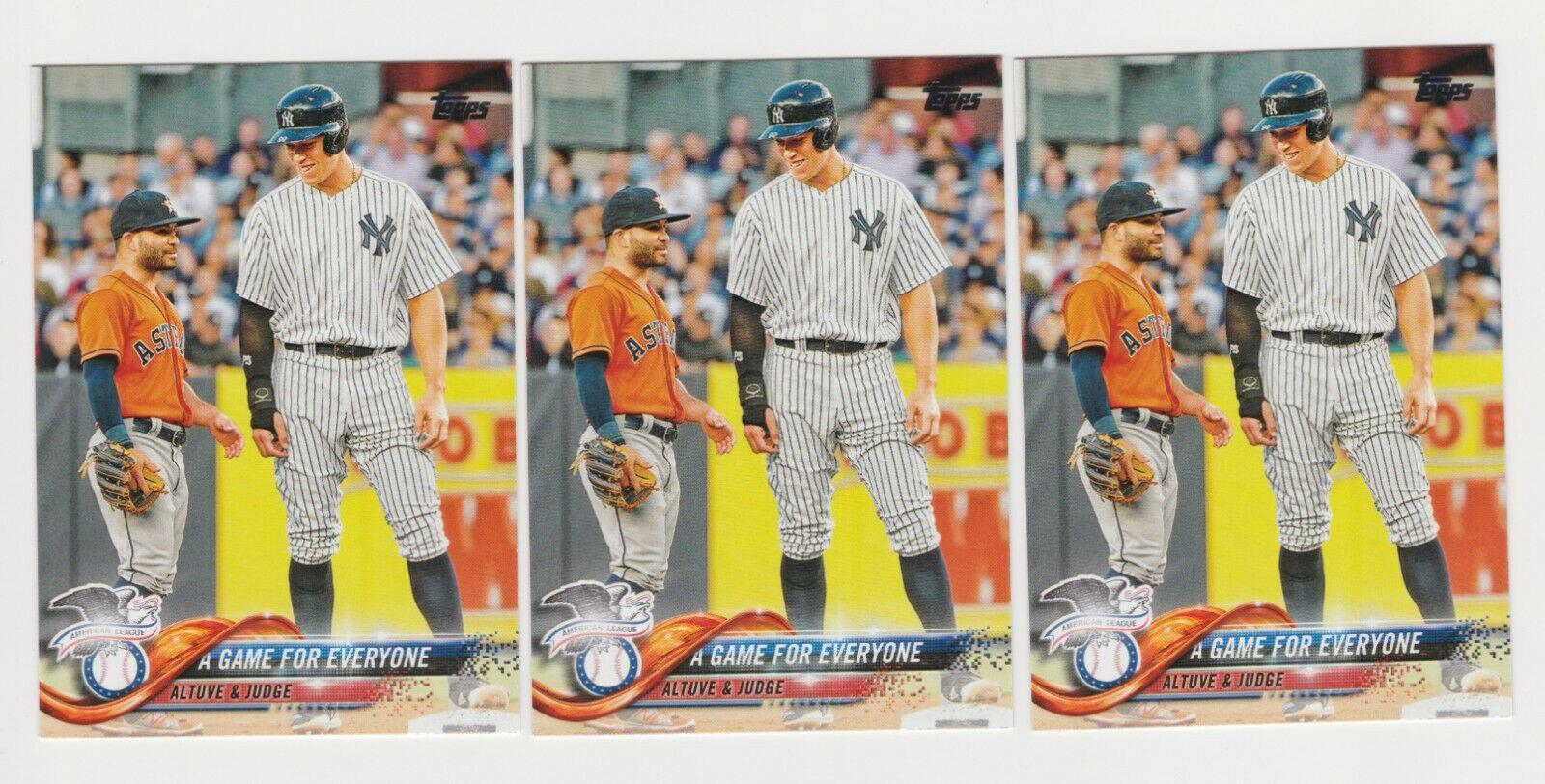 2018 Topps Update Aaron Judge / Jose Altuve #US79 card