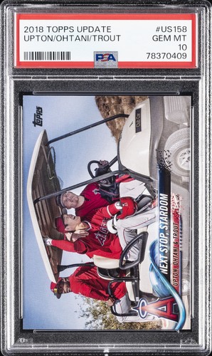 2018 Topps Update Justin Upton / Shohei Ohtani / Mike Trout #US158 card