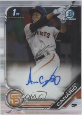 2019 Bowman Chrome Prospects Autographs Alexander Canario #CPA-AC card