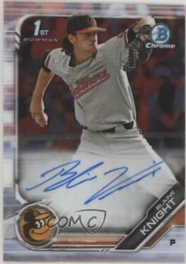 2019 Bowman Chrome Prospects Autographs Blaine Knight #CPA-BK card