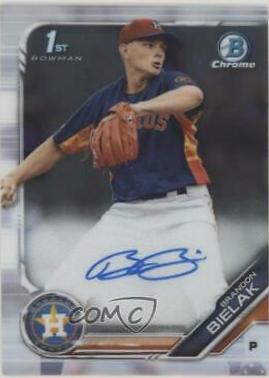 2019 Bowman Chrome Prospects Autographs Brandon Bielak #CPA-BB card