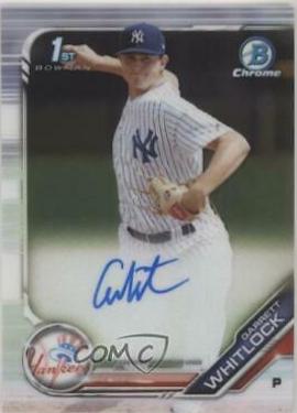 2019 Bowman Chrome Prospects Autographs Garrett Whitlock #CPA-GW card