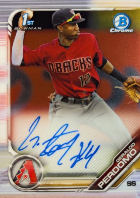 2019 Bowman Chrome Prospects Autographs Geraldo Perdomo #CPA-GP card
