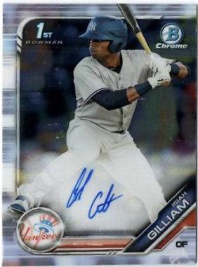2019 Bowman Chrome Prospects Autographs Isiah Gilliam #CPA-IG card